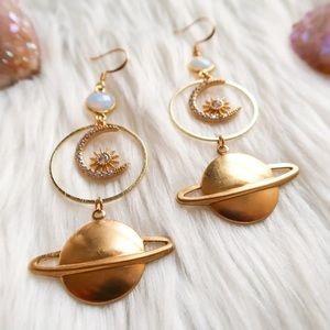 NWT Edge of the Universe Gold-Plated Earrings